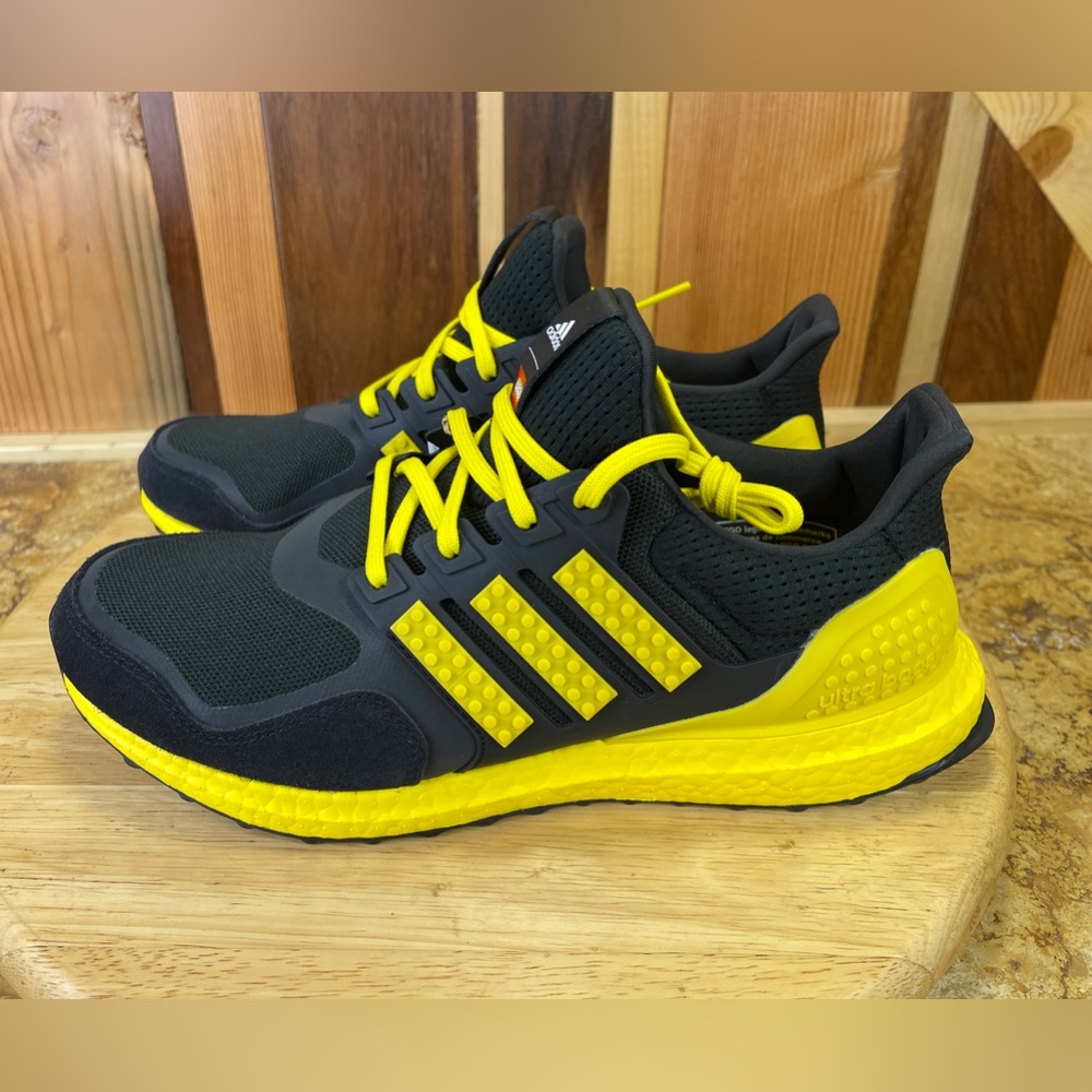 Adidas UltraBoost DNA x LEGO® Size 9.5 - Black/Yellow, Great Cond.